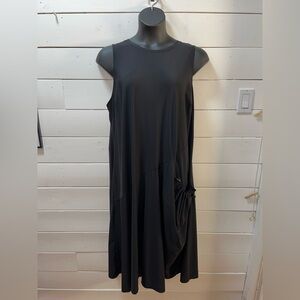 MARLA WYNNE Black Sleeveless Midi Dress – 2X